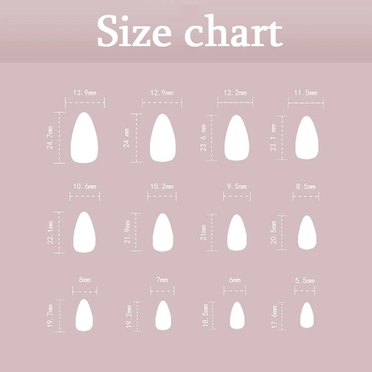 Classic Glossy Solid Color Long Pointed Fake Nails Brown Green Grey Blue Detachable Finished False Nails Press on Nail with Glue