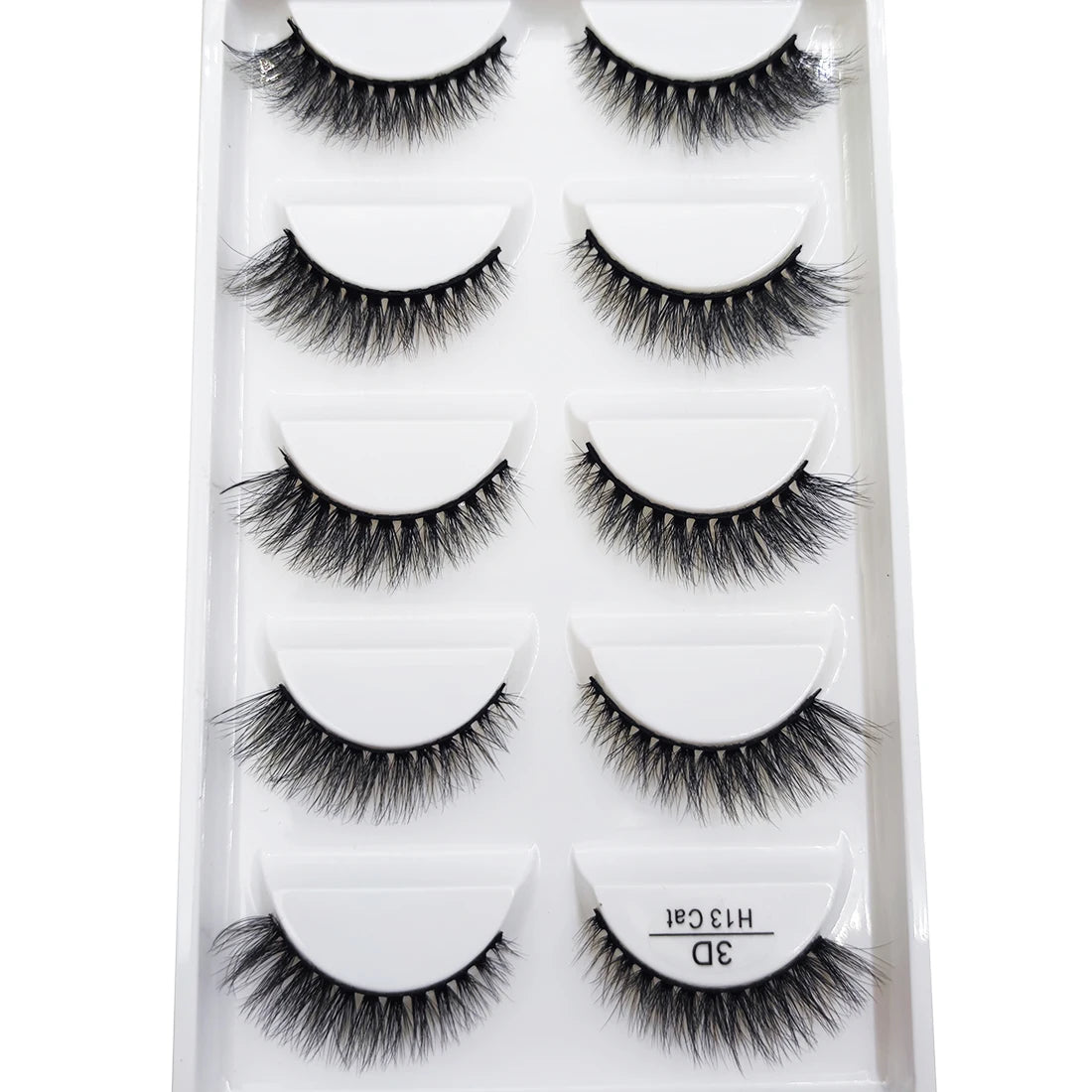 New 5 Pairs Natural 3D False Eyelashes Makeup Mink Eyelash Fake Eye Lashes Faux Cils Make Up Beauty Maquillaje Tools H13 Cat