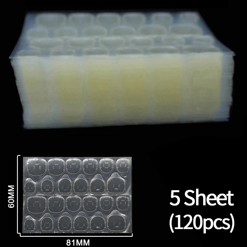 Double Side Nail Jelly Glue Transparent False Nail Art Adhesive Tape Glue Stickers DIY Reusable Manicur Nails Accessories