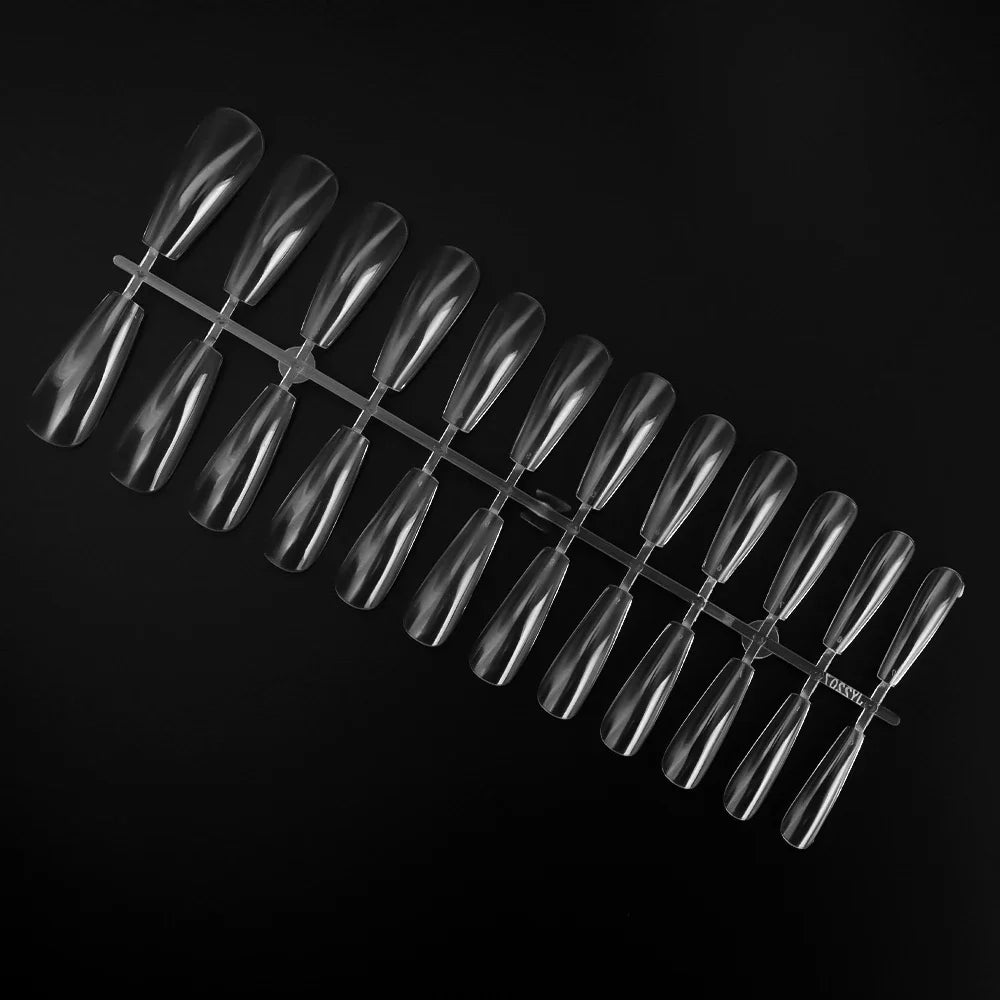 240pcs Ultra-thin Fake Nail Tips Extension Fully Transparent Artificial Press on Long Ballerinas Nails Art Tools False Nail Tips